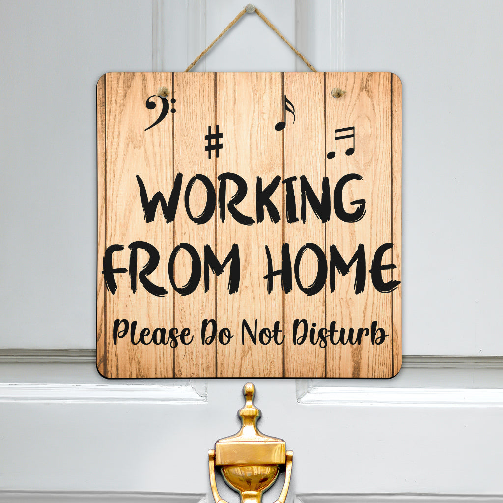 Music Notes Square Door Sign