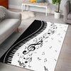 Musical Notes and Piano Keys Area Rug