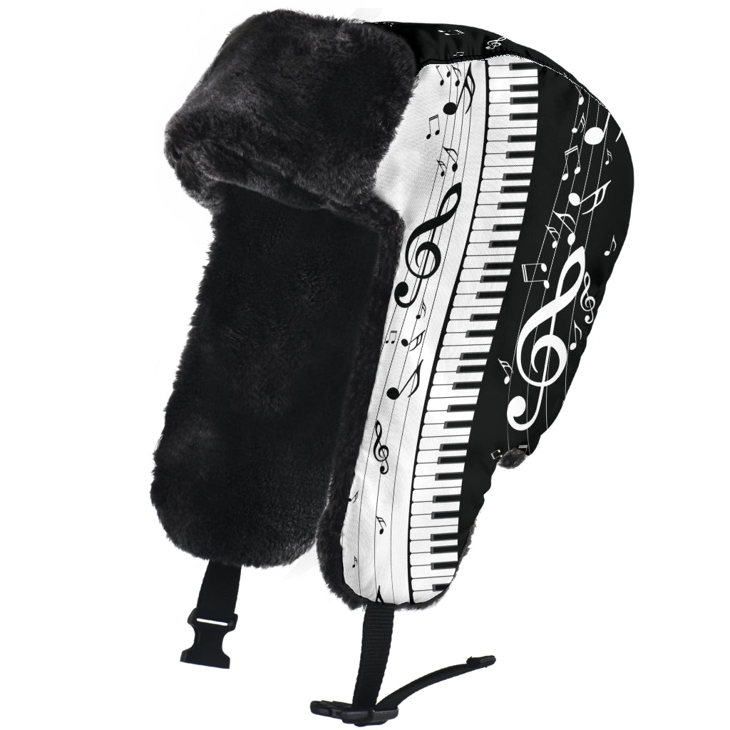 Piano Keys Musical Notes Trapper Hat