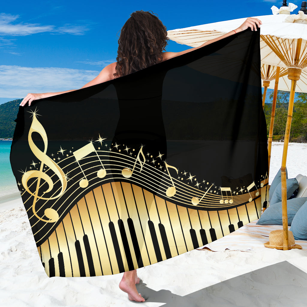 Piano Keys And Musical Notes Sarong