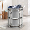 Silver Metal Snare Drum Laundry Basket