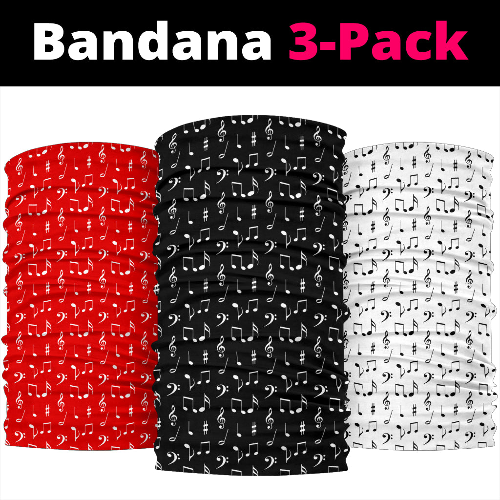 Musical Notes Art Bandana 3-Pack