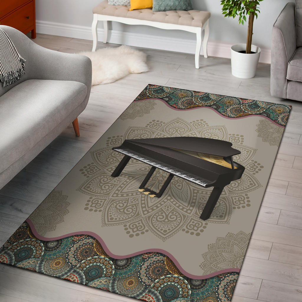Piano Mandala Area Rug