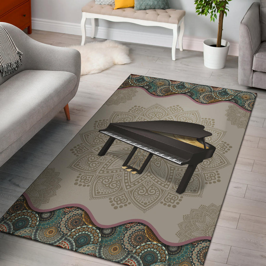 Piano Mandala Area Rug