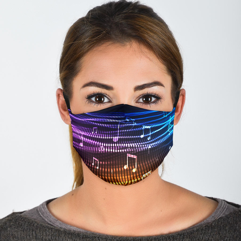 Premium Music Notes Face Mask