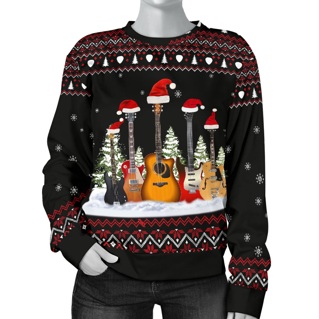 Guitars Christmas Women's Sweater