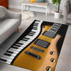 Electric Guitar With Piano Keys Area Rug