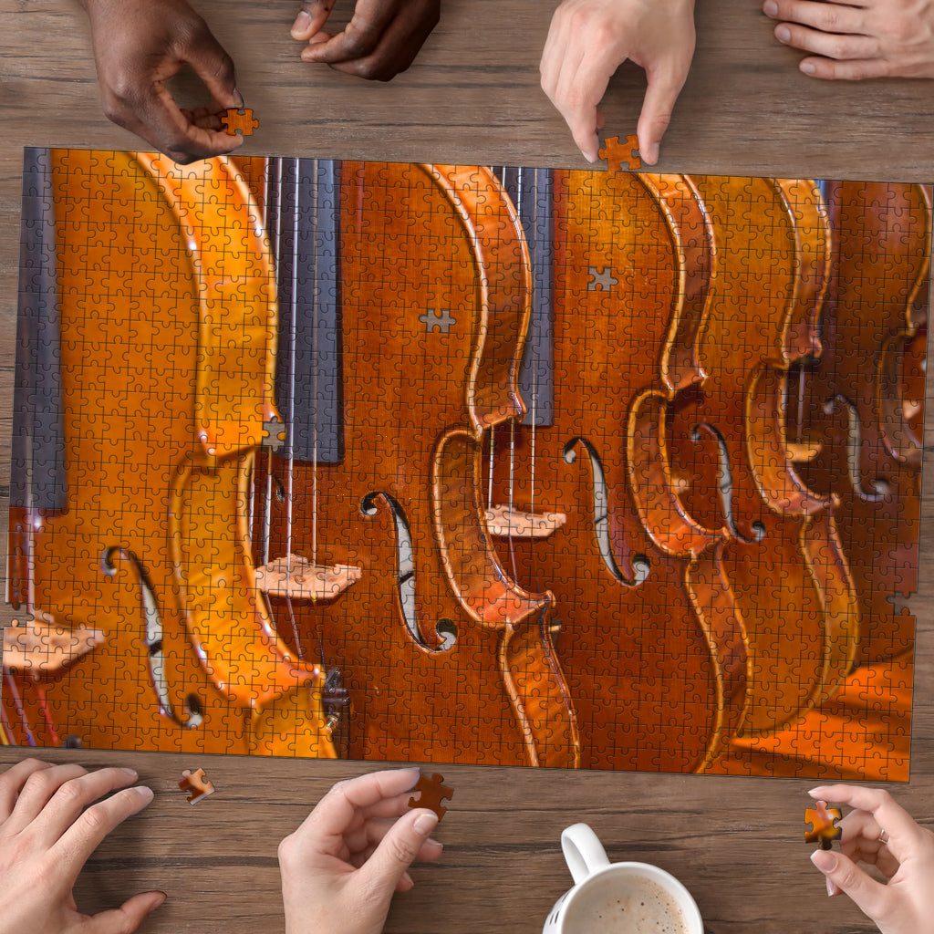 Violin Wood Jigsaw Puzzle