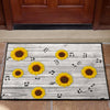 Music Notes Sunflowers Door Mat