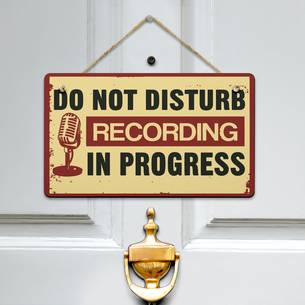 Recording In Progress Rectangular Door Sign