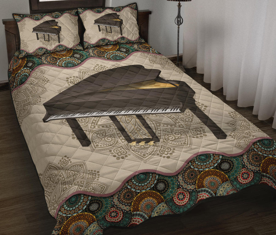 Piano Mandala Quilt Bed Set