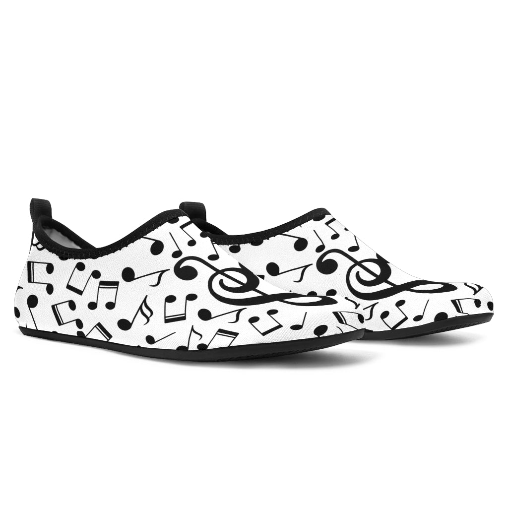 Musical Notes Heart Aqua Shoes