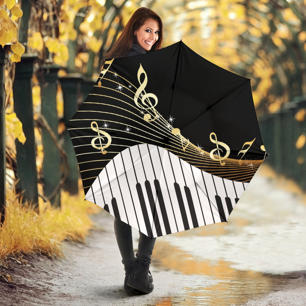 Piano Key And Music Notes Umbrella