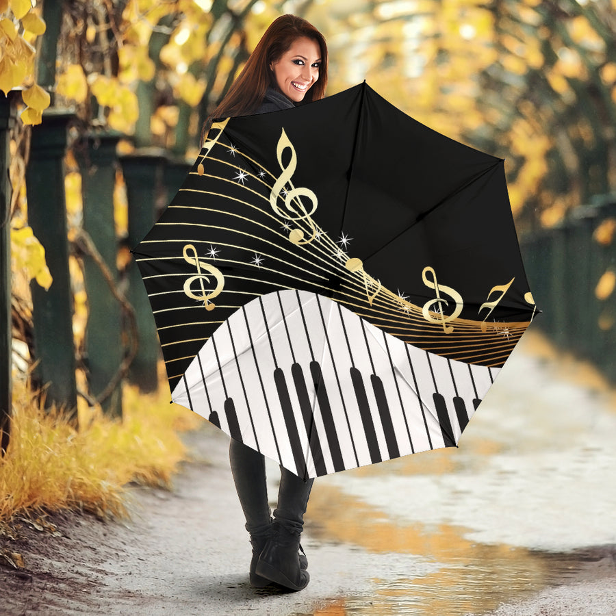 Piano Key And Music Notes Umbrella