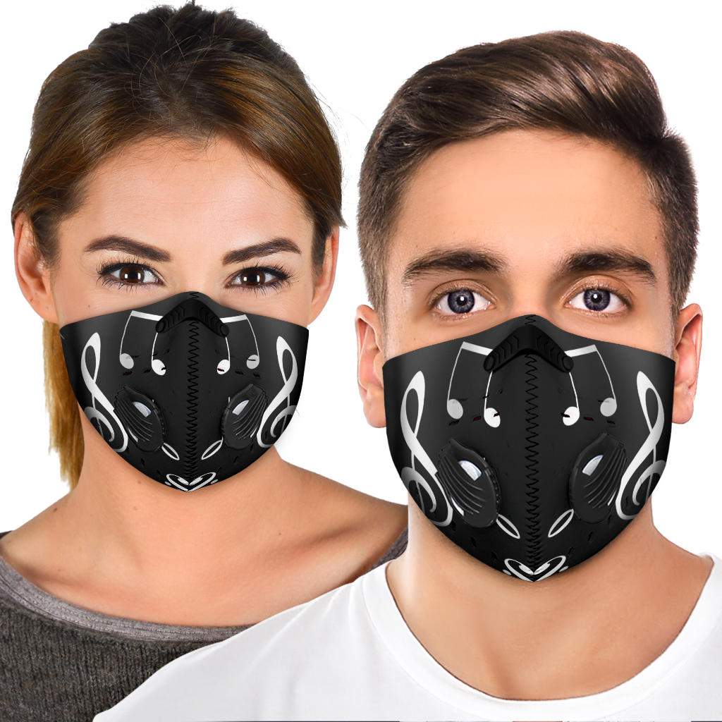 Music Notes Premium Face Mask