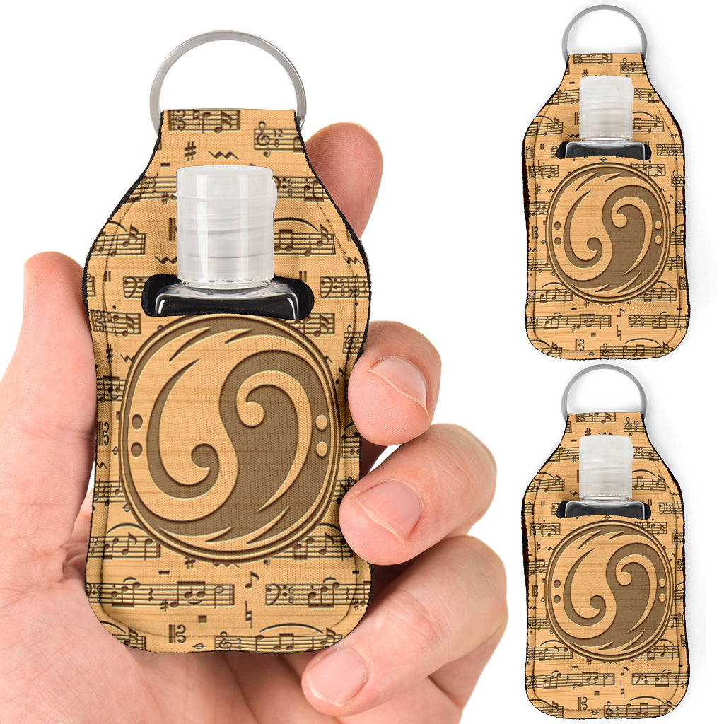 Yin Yang Bass Clef Sanitizer Bottle Keychains