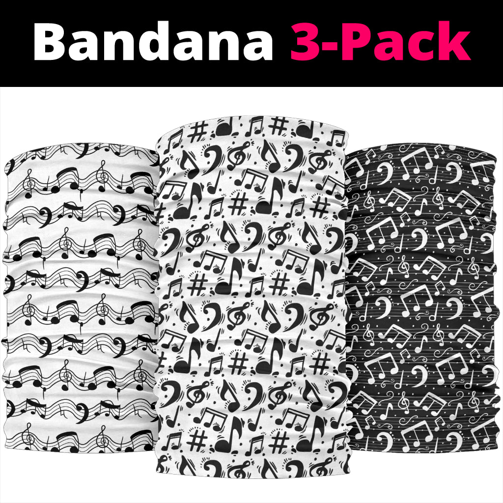 Music Notes Vector Bandana 3-Pack