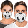 Musical Notes White Premium Face Mask