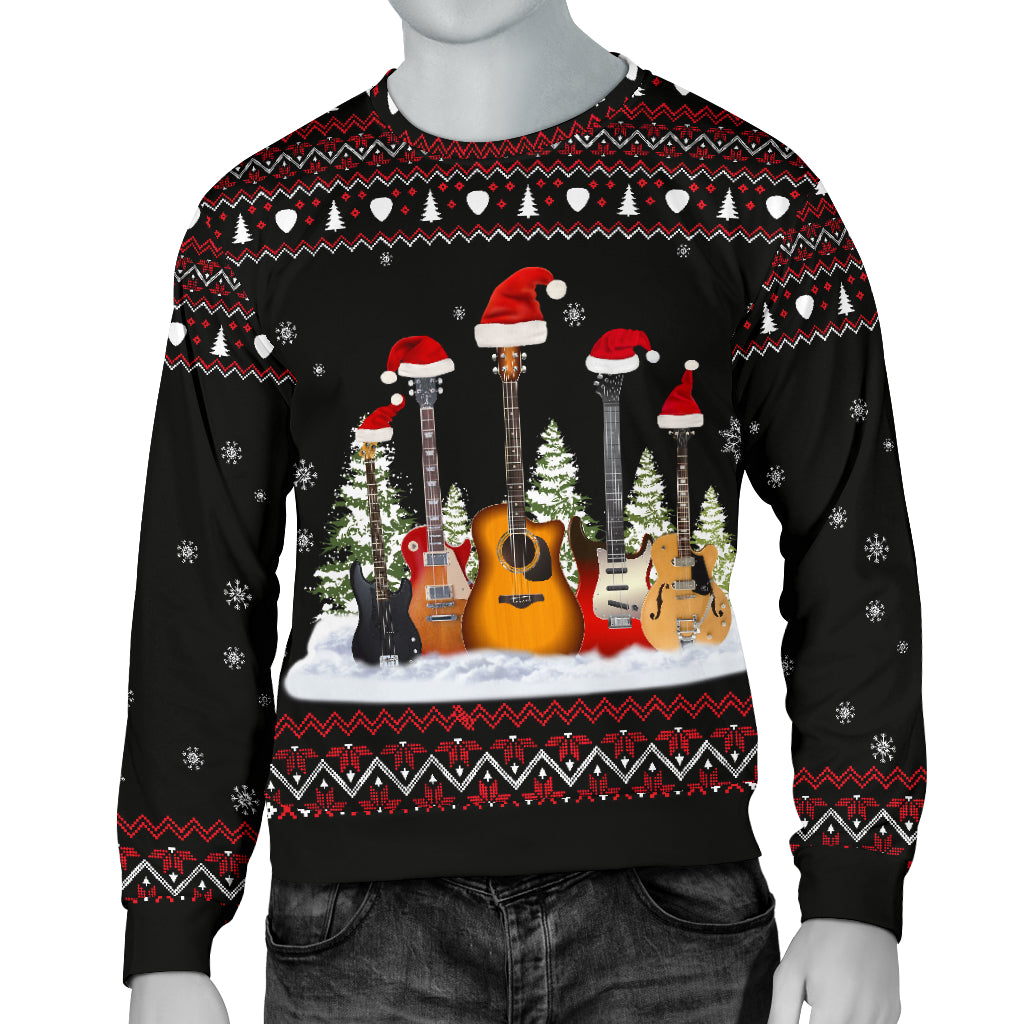 Guitars Christmas Men's Sweater