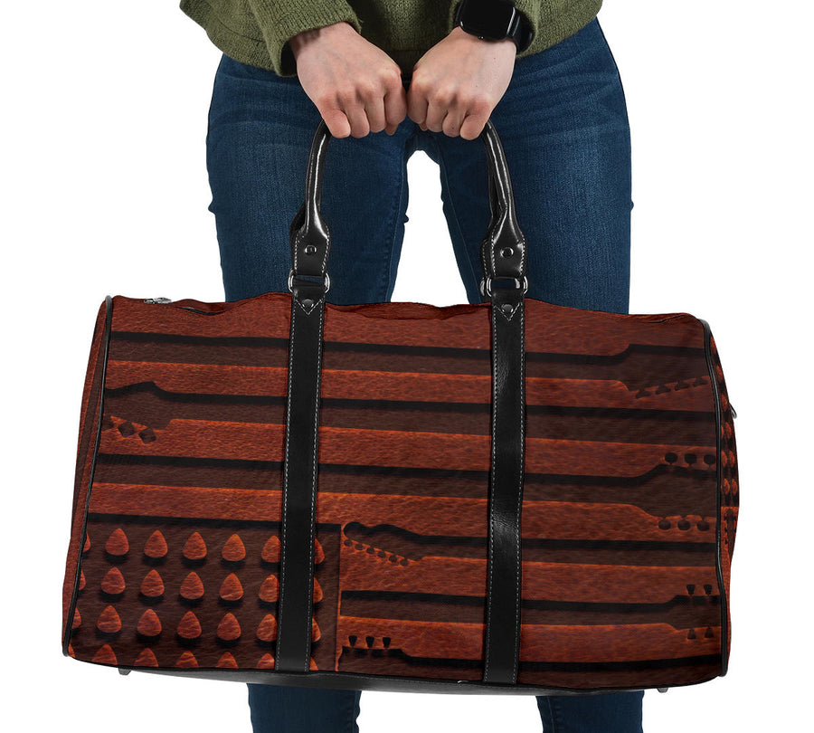 Guitar American Flag Travel Bag