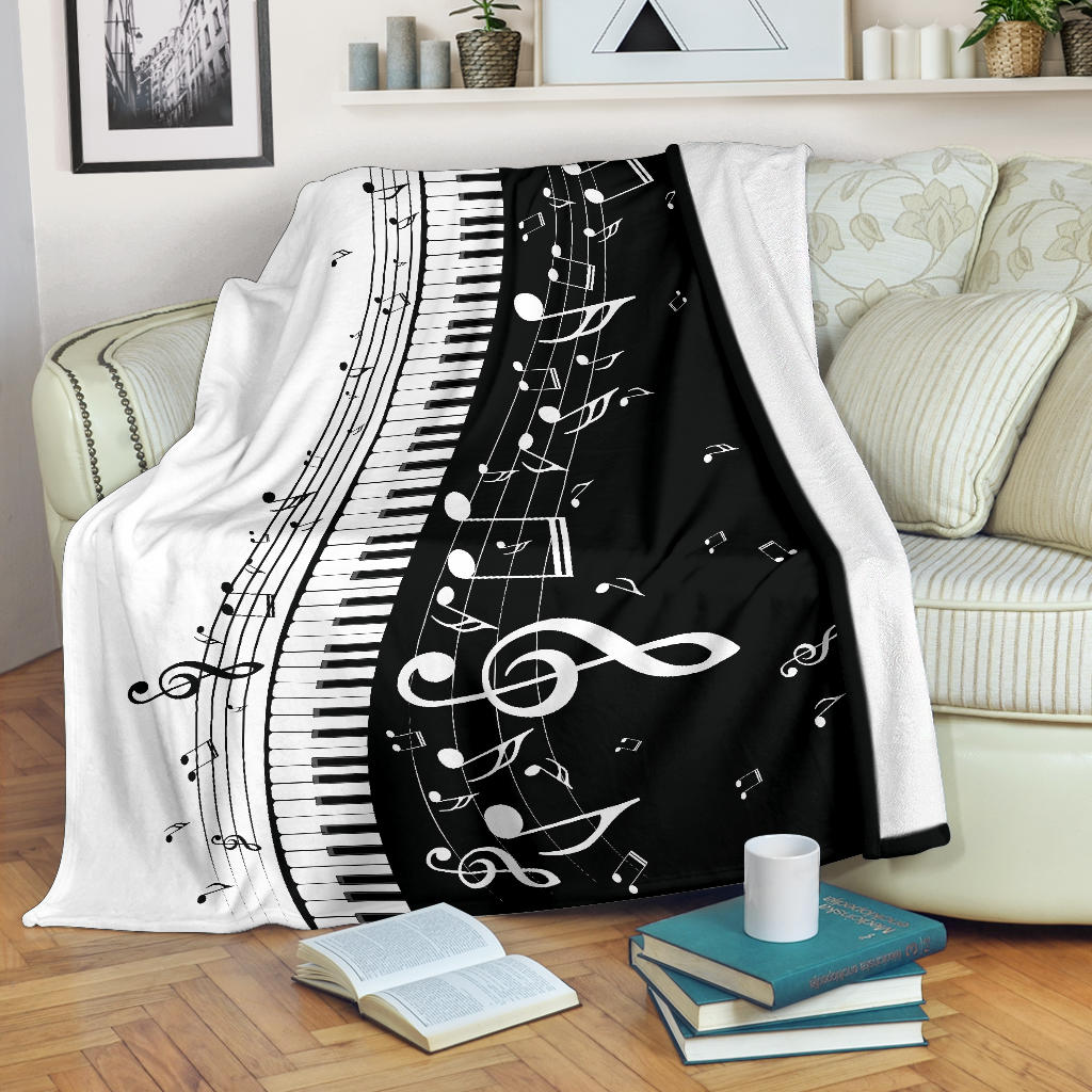 Piano and Music Notes Premium Blanket
