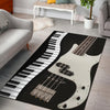 Electric Guitar And Piano Keys Area Rug