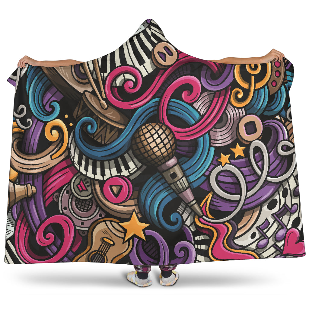 Musical Instrument Hooded Blanket