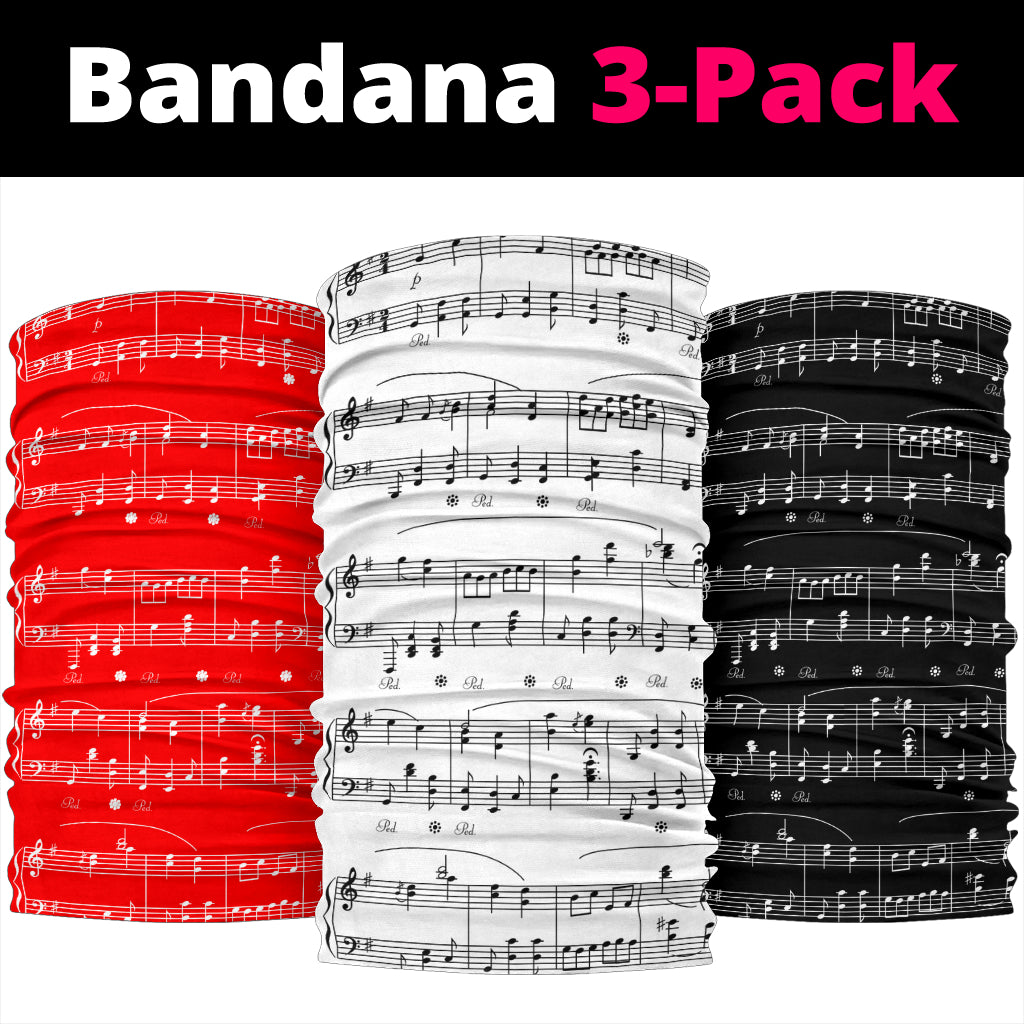 Musical Notes Bandana 3-Pack