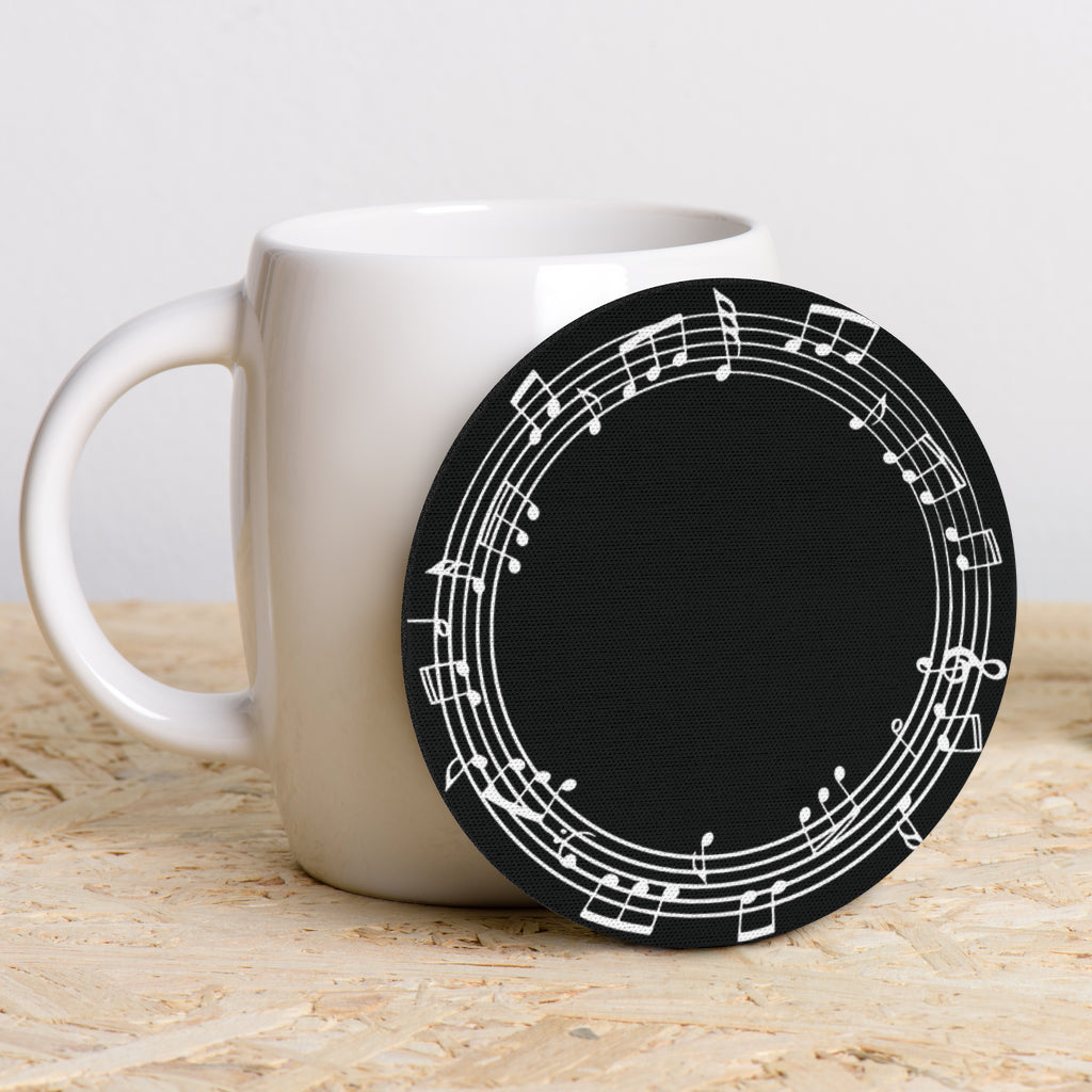 Music Notes Round Coasters