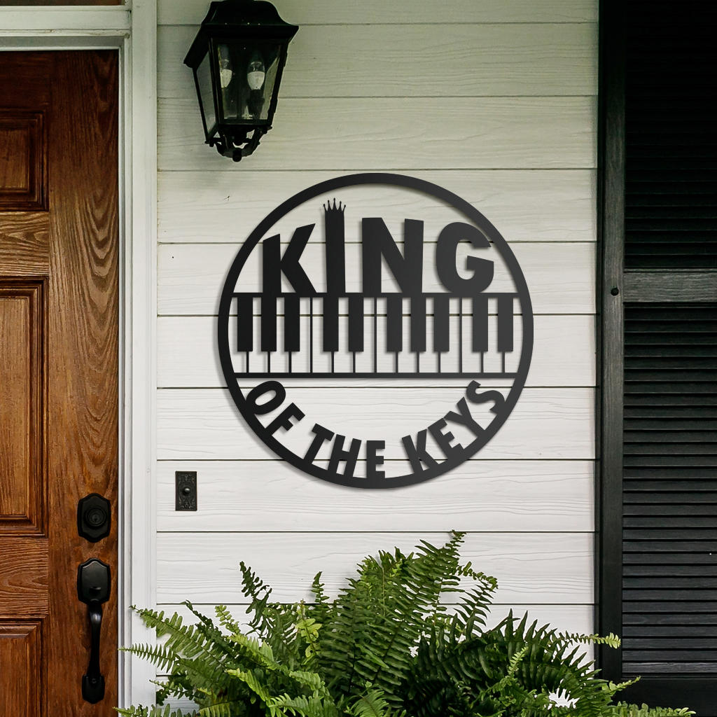 Piano Of The Keys Metal Sign