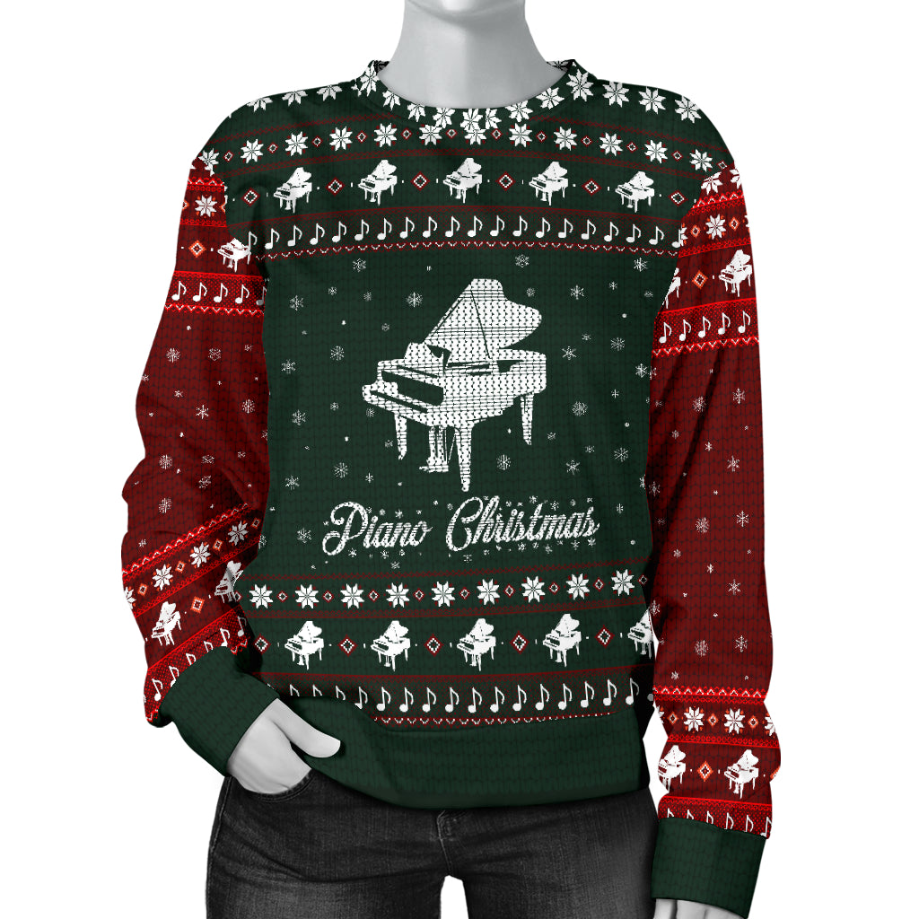 Piano Christmas Women's Sweater