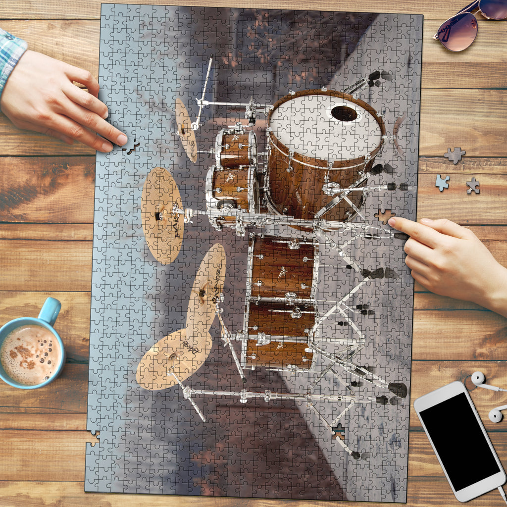 Drum Kits Wood Jigsaw Puzzle