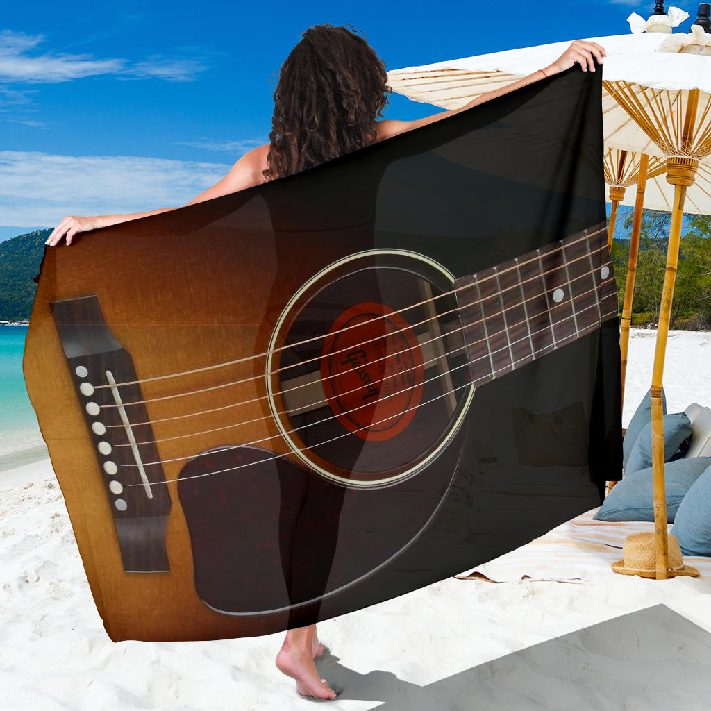 Black Guitar Sarong