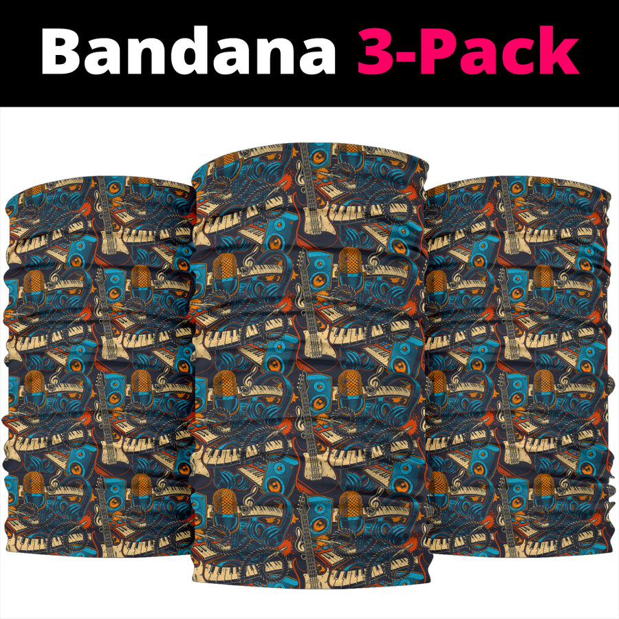Musical Instruments Bandana 3-Pack