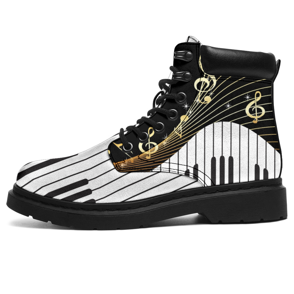 Piano Keys And Music Notes All-Season Boots