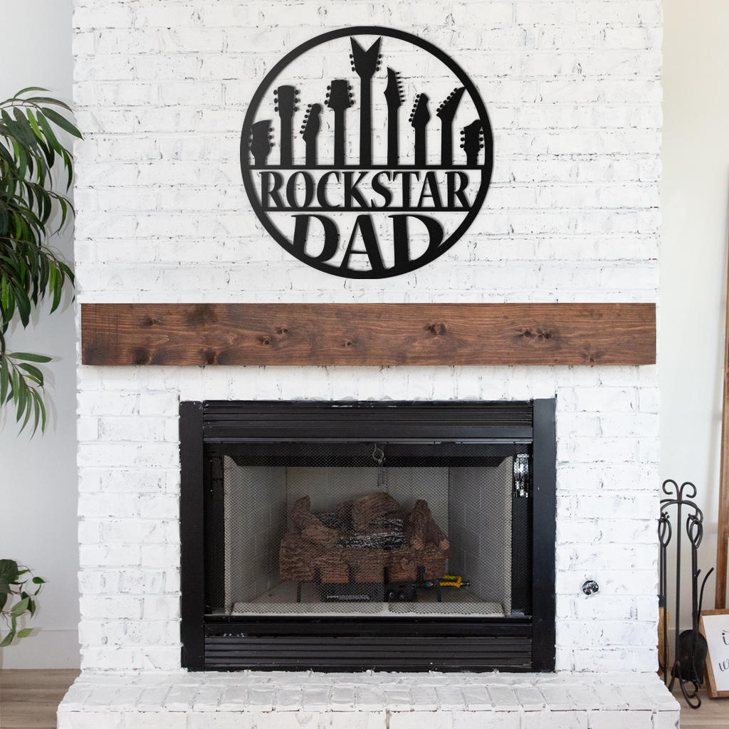 Rockstar Dad Metal Sign