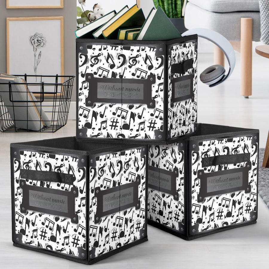 Music Notes Art Storage Cube
