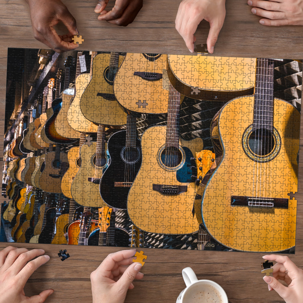 Guitars Wood Jigsaw Puzzle
