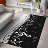 Music Notes And Piano Area Rug