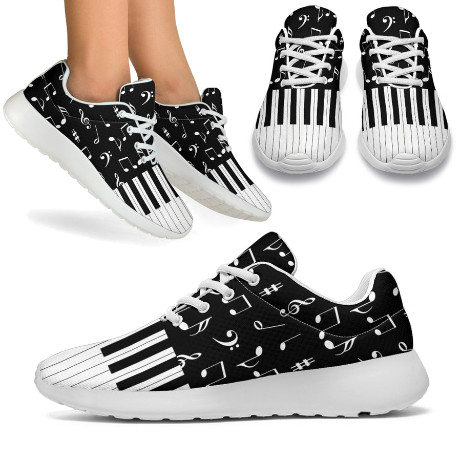 Piano Keys And Music Notes Sport Sneakers