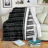 Sheet Music And Piano Black Blanket - Premium Blanket / Youth (56 x 43 inches / 140 x 110 cm) - { shop_name }} - Review