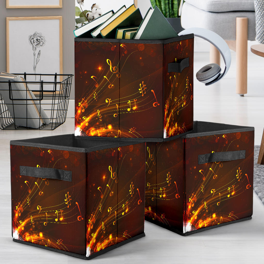 Music Notes Floating Storage Cube