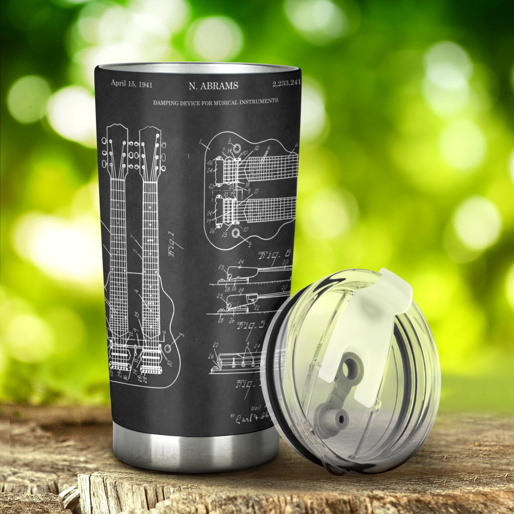 Electric Guitar Black Patent Tumbler