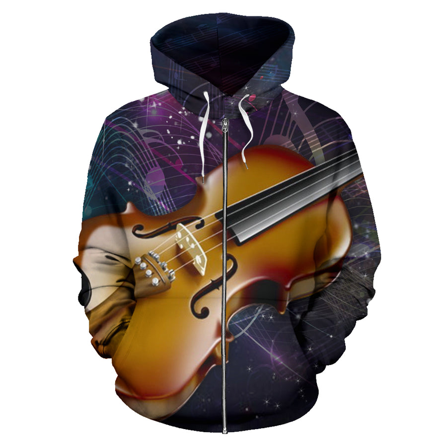 Violin Lovers Zip-Up Hoodie
