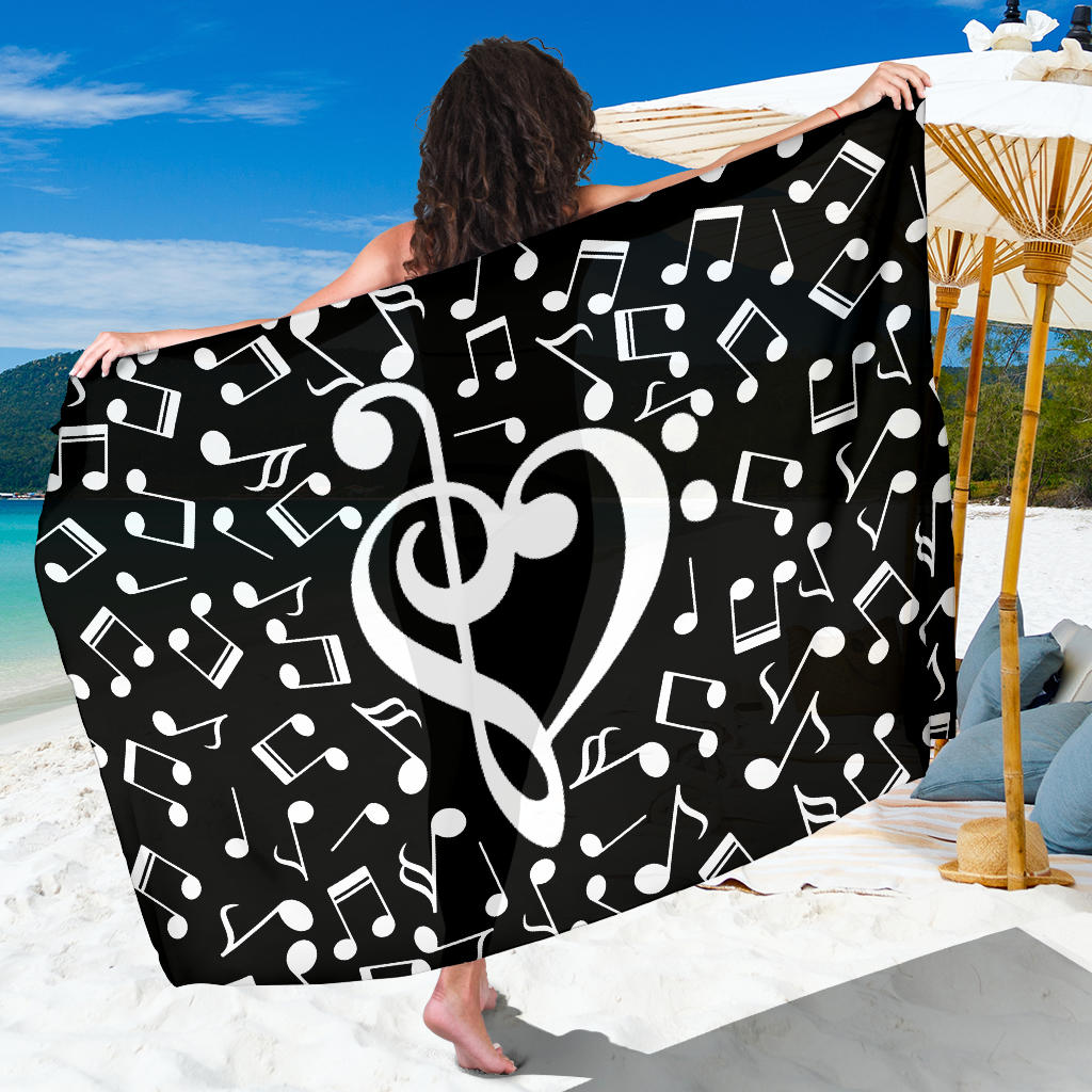 Music Notes Heart Sarong - Sarong - { shop_name }} - Review