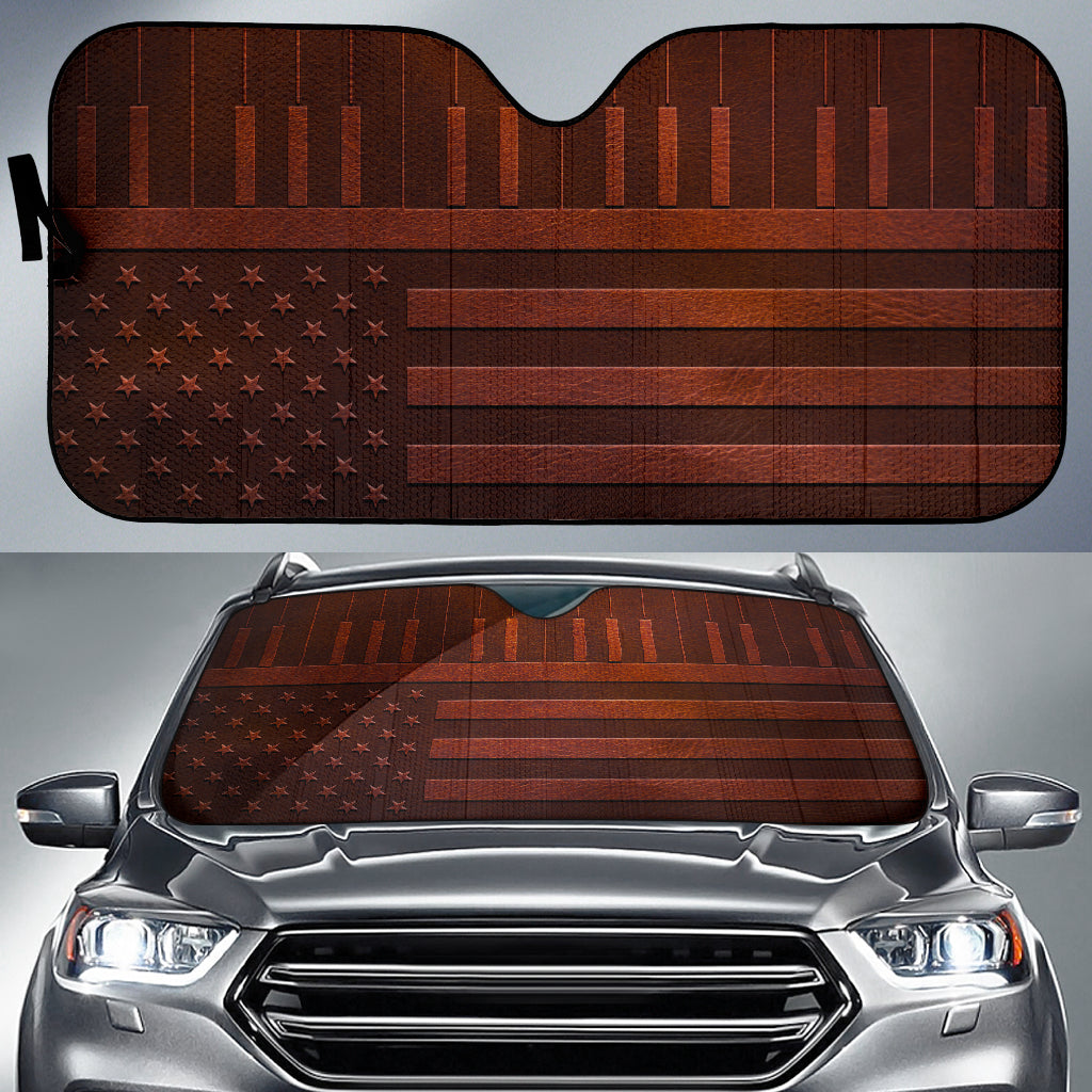 Piano Keys American Flag Sun Shades