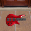 Red Guitar Shape Door Mat