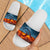 Treble Clef Ice And Fire White Slide Sandals