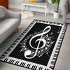 Treble Clef Musical Piano Rug