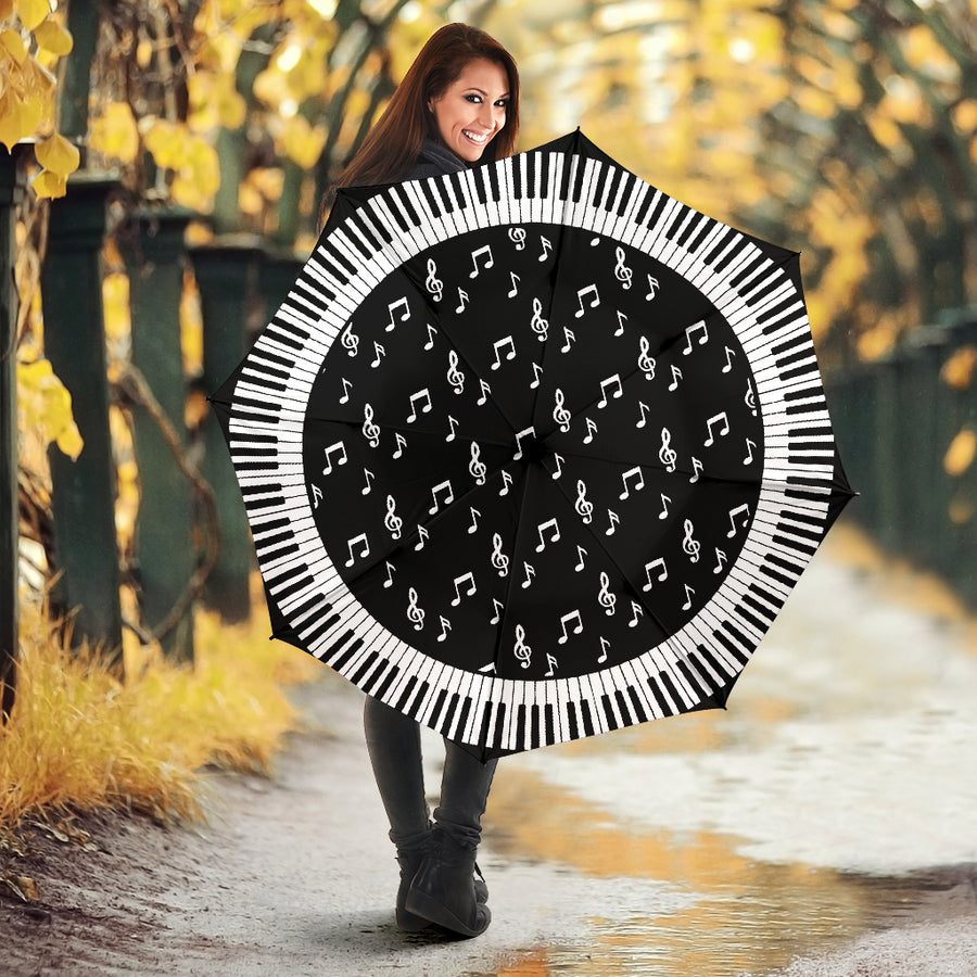 Piano Keys Musical Notes Umbrella